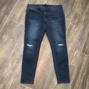 White House Black Market Women's Dark Blue Skinny Jeans